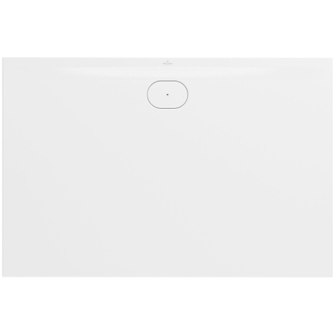 Villeroy & Boch Ecora douchebak - 150x100x3.5cm - afvoer lange zijde - stone white (wit) SW1559007