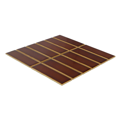 The Mosaic Factory Barcelona mozaïektegel - 29x29cm - 6.5mm - rechthoek - glans creme caramel (beige) SW1604123