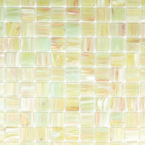 The Mosaic Factory Amsterdam mozaïektegel - 32.2x32.2cm - wand en vloertegel - Vierkant - Glas Light Green glans SW62143