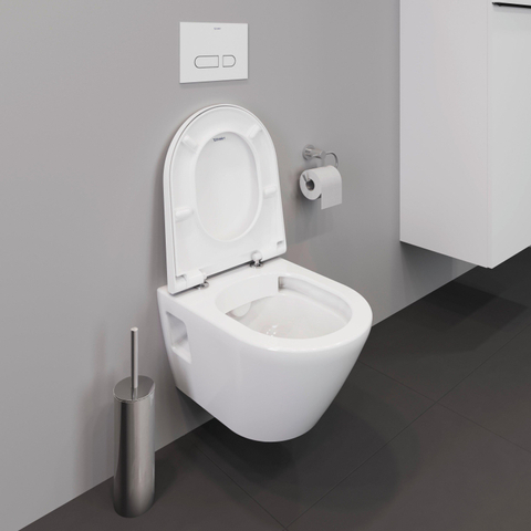 Duravit D-neo Wandclosetpack - met wandcloset - compact - diepspoel - rimless - 37x48x40cm - met closetzitting m dekse - wit hoogglans SW544307
