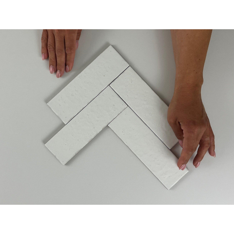 ÉCHANTILLON Terravito Nocino carreau mural - 6x18.6cm - White mat (blanc mat) SW1221349