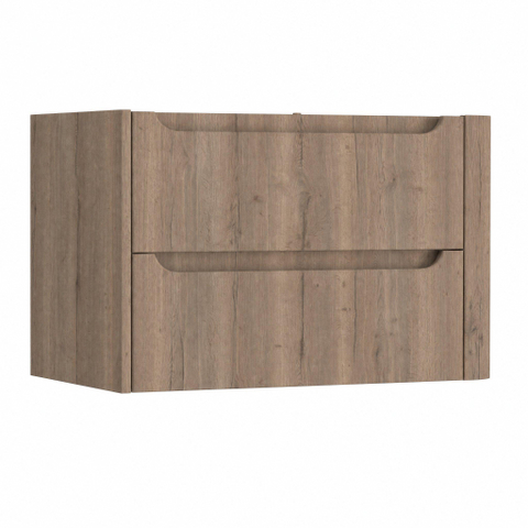 H&R Badmeubelen Juice Meuble sous vasque - 80x45x50cm - angle droit arrondi - 2 tiroirs - poignée intégrée - charleston SW1488982