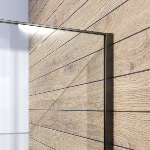 Brauer Season Douche à l'italienne - 120x200cm - verre clair avec cadre - Gunmetal SW1039035