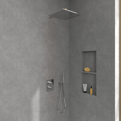 Villeroy & Boch Universal Showers regendouche - 35x35cm hoekig - hoogglans chroom SW974366