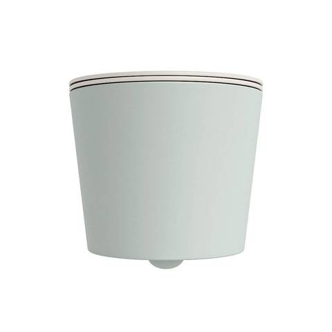 Mondiaz LAVIE hangtoilet – spoelrandloos – 36 x 53 cm – met softclose zitting – Greey (lichtgroen/grijs), zitting Linen (offwhite) SW1208650