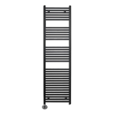 Sanicare Lumara Radiateur electrique - 170x50cm - 1026W - thermostat chrome - en bas à gauche - aluminium - noir mat SW1581511
