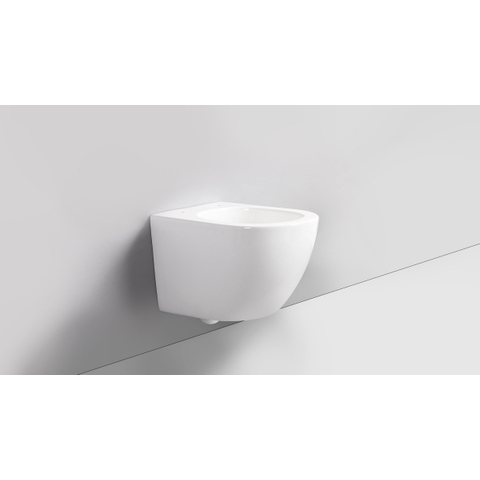 Adema Salina 2.0 WC suspendu – compact – sans bride – profondeur 48,5 cm – avec abattant softclose – blanc brillant SW1247815