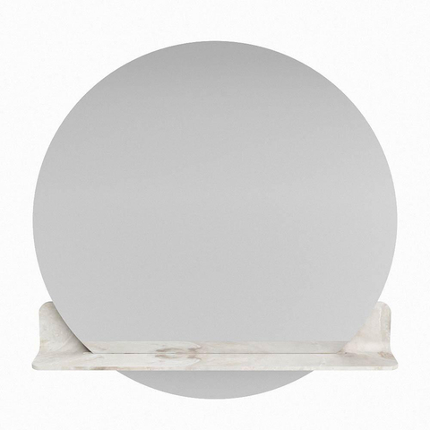 Mondiaz SPOT miroir – Ø 80 cm – avec tablette – Frappe (marbre beige) SW1204361