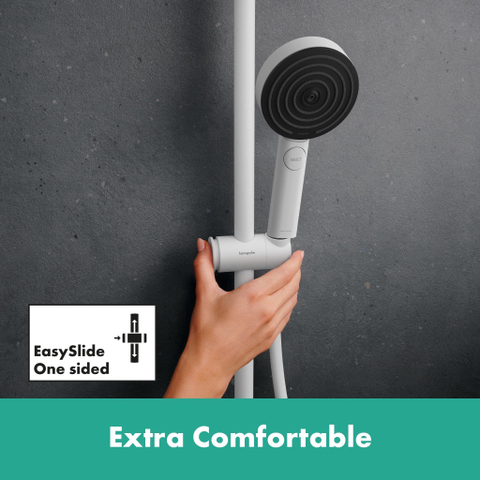 Hansgrohe Pulsify S Puro Puro1jet - showerpipe - ecosmart - 260 - thermostatisch - 3jet - handdouche en doucheslang - 160cm - thermostaat - mat wit SW1151840