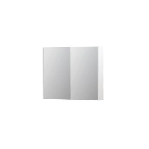 INK SPK2 armoire de toilette – 90 x 74 x 14 cm – 2 portes, portes-miroir double face – Blanc mat SW353394