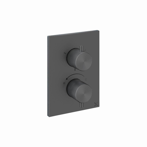 Crosswater Crossbox 3ONE6 Inbouwthermostaat - thermostatisch - 3 functies - met inbouwdeel - slate gunmetal (antraciet) SW955772