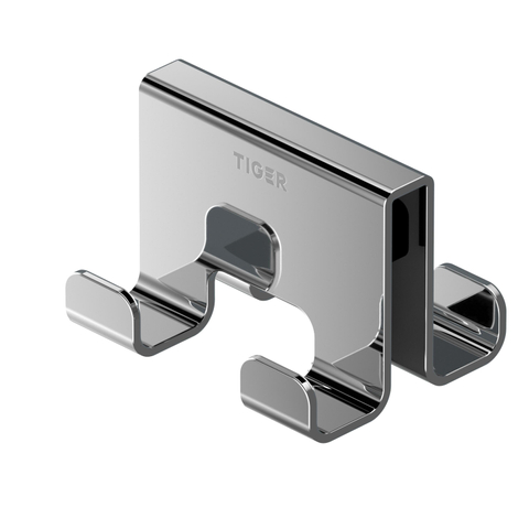 Tiger Caddy Handdoekhaak voor douchecabine 68 mm dubbel Chroom SW877197