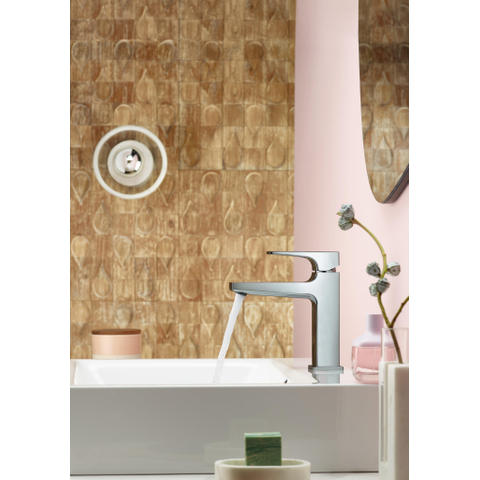 Hansgrohe Metropol 110 wastafelkraan - 18.4cm hoog - push open waste - voorsprong 13.5cm - hoogglans chroom SW99829