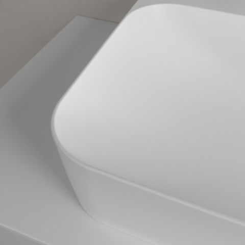 Villeroy & Boch Finion lavabo - 60x47x12.5cm - 1 trou de robinet - stone blanc mat SW209550
