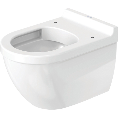 Duravit Starck 3 Wandcloset - 54x36cm - randloos - diepspoel - zonder zitting - met Durafix - rimless - verdekte bevestiging - glans wit 0293380