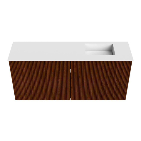 Mondiaz JOYA 90cm meuble de salle de bains - couleur Ruby - Vasque FAYE position Droite 1 trou de robinet couleur Talc. SW1421748