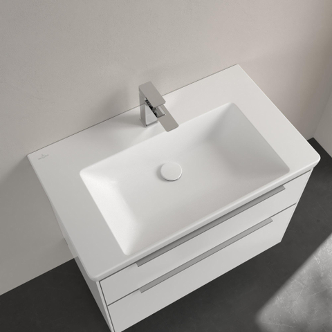 Villeroy & Boch Subway 3.0 Lavabo-meuble - 800 x 470 x 165 stone white mat (blanc) CeramicPlus - sans trop-plein SW702139