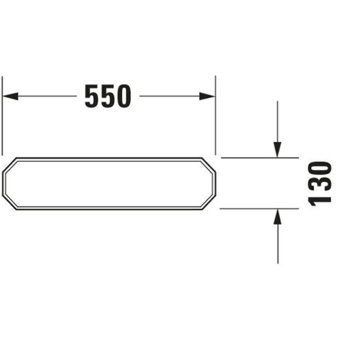 Duravit Serie 1930 Keramische Legger 550X55X130Mm Wit Glanzend SW112407