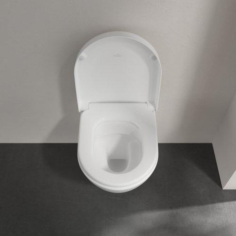 Villeroy & Boch Subway 2.0 wandclosetset - diepspoel - compact randloos directflush - 35.5x48cm - met closetzitting - glans wit SW762027
