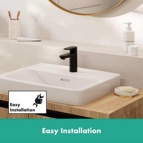 Hansgrohe Vernis Shape 1 greeps wastafelkraan - 230 zinc - met trekwaste - hoogglans chroom SW651942
