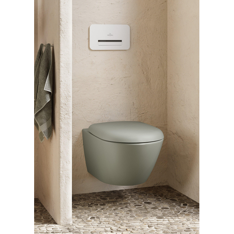Villeroy & Boch Antao wandcloset - diepspoel - zonder spoelrand - met TwistFlush CeramicPlus - Morning Green (mat groen) SW917881