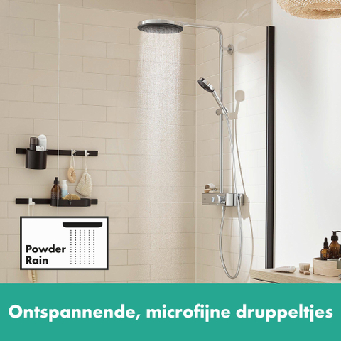 Hansgrohe Pulsify s Showerpipe - 260 - 1jet - met ShowerTablet - select - 400 - hoogglans chroom SW651165