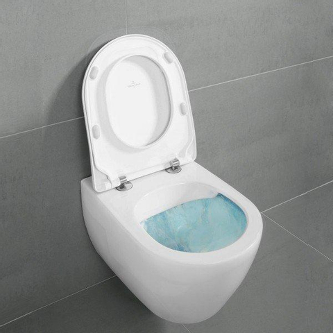 Villeroy & Boch Subway 2.0 wandclosetset - diepspoel - compact randloos directflush - 35.5x48cm - met closetzitting - glans wit SW762027