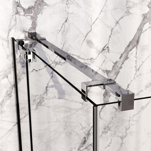 BRAUER Stellar Cabine de douche - 120x100x200cm - porte battante - traitement verre - réversible - verre clair - Chrome SW1418003