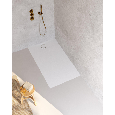 Riho Nuvia Douchevloer - 140x80cm - antibacterieel - purite - white matt SW1585123