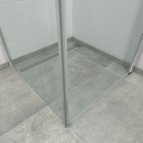 Saniclass Neptune Douchecabine - 1 draaideur - Zijwand - 80x80x200cm - 6mm veiligheidsglas - anti kalk - chroom SW238230