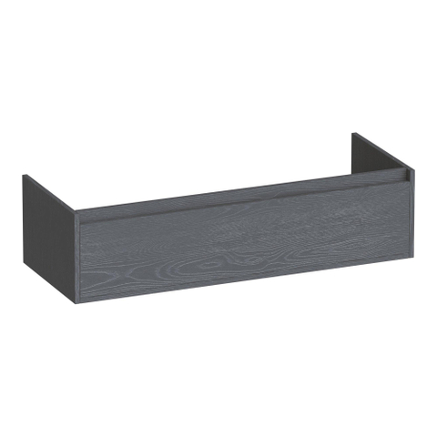 BRAUER Hope meuble sous-lavabo - 119x30x45.5cm - 2 tiroirs à fermeture douce - sans poignées - 2 découpes pour siphon - Timber Grey SW1198860