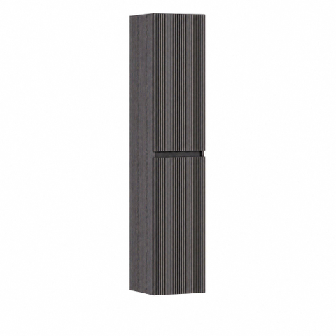 HR badmeubelen Colonne haute - 35x35x170cm - façade 3D - 2 portes - ouverture à gauche - sans poignée - wengé SW871413