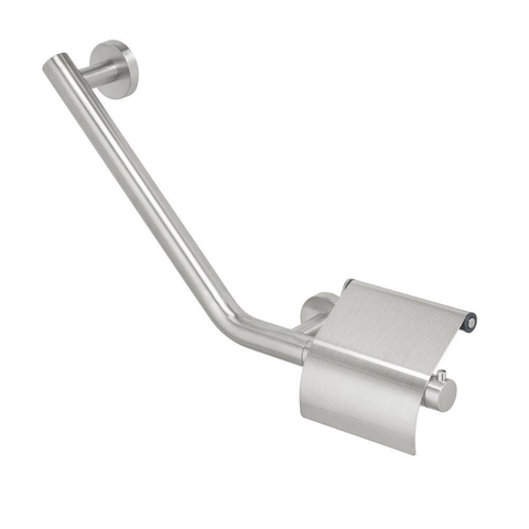 Tiger Boston Comfort en Safety Wandbeugel met toiletrolhouder RVS geborsteld Links 40.4x24.1x8cm SHOWROOMMODEL SHOW24261