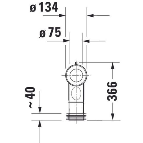 Duravit Divers vario aansluitbocht verstelbaar - 18 - 22cm - wit 0290058