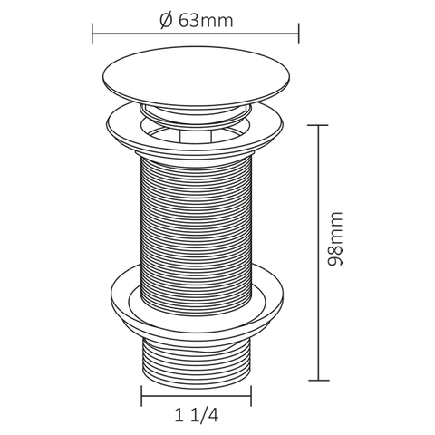 Differnz Mix & Match Afvoerplug Pop-up design large koper SW705443