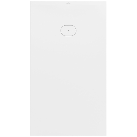Villeroy & Boch Ecora douchebak - 160x90x4.5cm - afvoer korte zijde - stone white (wit) SW1559013