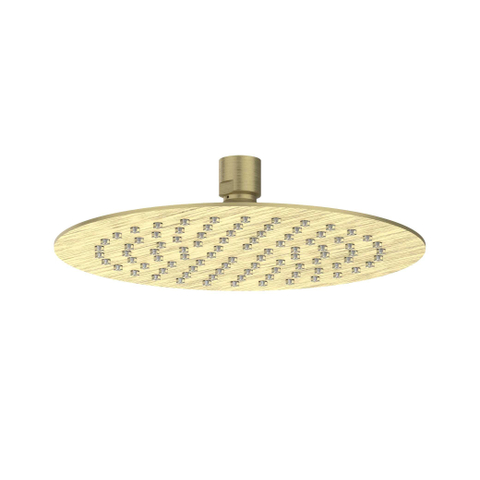 IVY Pact Ensemble de douche pluie - encastré - symmetry - inverseur-arrêt 2 voies - bras de plafond 15 cm - tête de douche slim 20 cm - barre de douche avec sortie - flexibles de douche 150 cm - douchette satin spray - Or brossé mat PVD SW1036128