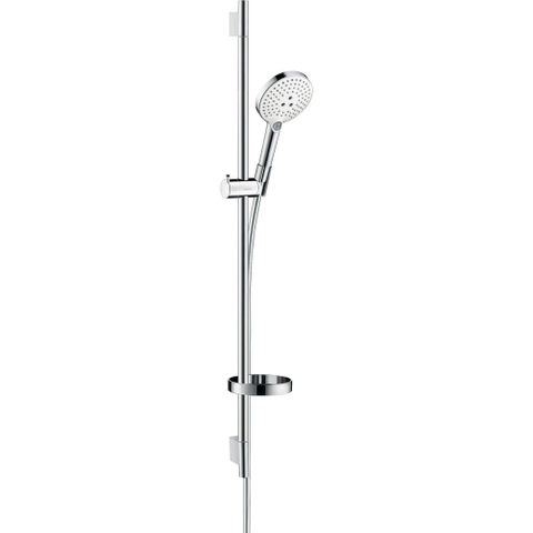 Hansgrohe Raindance Select S Doucheset - 120 - 3jet - met Unica - glijstang 90 cm en zeepschaal wit/chroom - wit chroom GA96534
