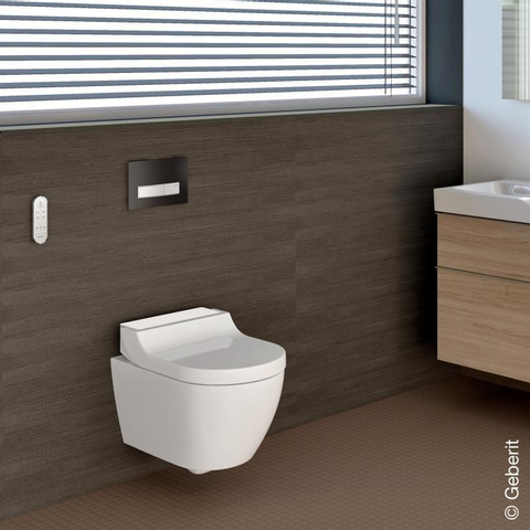 Geberit AquaClean Tuma Comfort Douchewc - douche wc decorplaat - glas - glans wit SW87553