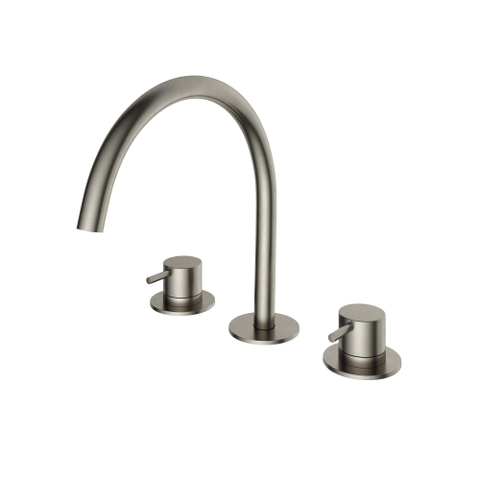 Hotbath Cobber Inbouw wastafelmengkraan - 1 functie - 2 knoppen - geborsteld nikkel (RVS) SW440729