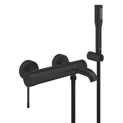 GROHE Essence New mitigeur bain-douche - avec ensemble douchette - noir mat SW1477620