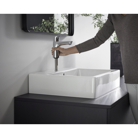 Hansgrohe Focus S - 100 wastafelkraan - 100 lowflow - met waste - hoogglans chroom GA69757