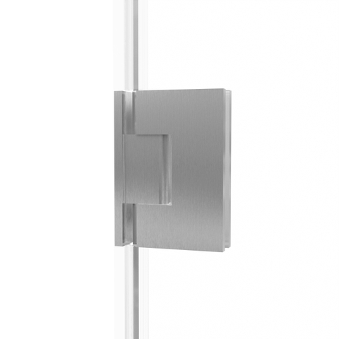 Fortifura Galeria Porte de douche - 80x200cm - charnières - poignée - plat - verre de sécurité clair - Inox brossé SW1122594