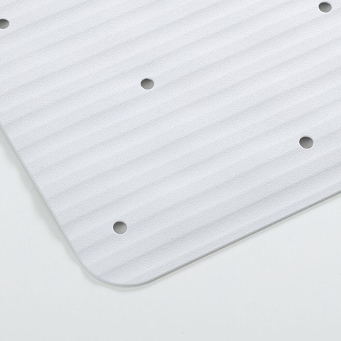 Sealskin Ribb Tapis de bain - 40x70cm - Antidérapant - inclus - crochet noir - Blanc SW1421062
