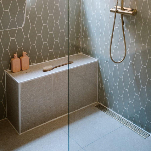 Terravito Lavena carrelage sol et mur - 60x60cm - 10mm - rectifié - R10 - terrazzo - caolino mat (beige) SW405198