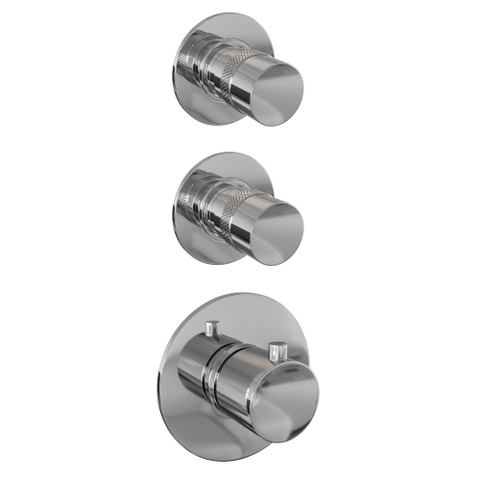Brauer Chrome Edition Set de douche à encastrer thermostatique avec partie encastrable douche de tête 30cm bras mural douchette stick Chrome SW398016
