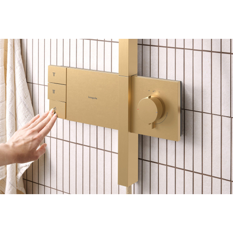 Hansgrohe Raindance Alive Q - showerpipe - 210/340 2jet - thermostaat - geborsteld brons (brons) SW1387796