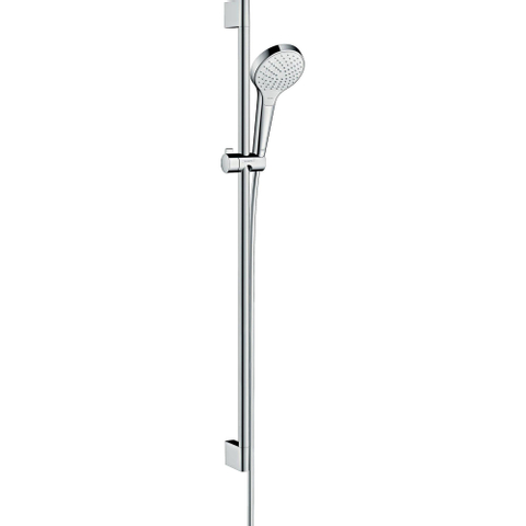 Hansgrohe Croma select s Vario glijstangset - met Croma - select S Vario - handdouche - ecosmart - 90cm - met isiflex B - doucheslang - 160cm wit/chroom - wit chroom 0605304
