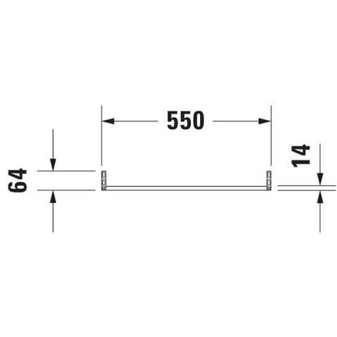 Duravit Vero Handdoekhouder - voor wastafel 045460 - hoogglans chroom 0296113