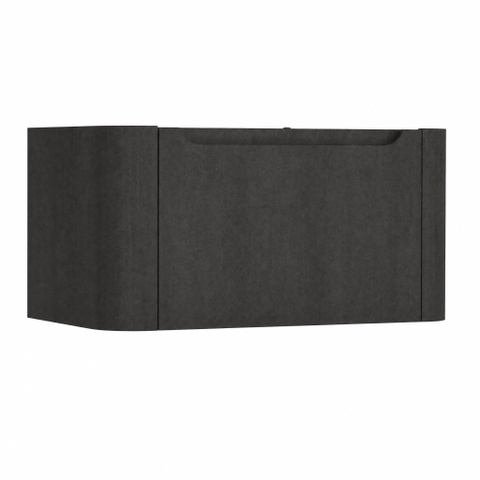 H&R Badmeubelen Juice Wastafelonderkast - 80x45x40cm - afgeronde hoeken - 1 lade - geïntegreerde greep - basalt SW1259131